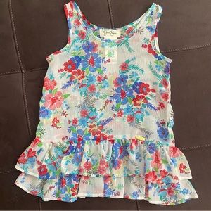 Jessica Simpson Girls Sheer Floral Blouse